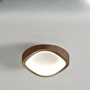 Plafonnier beige marron LED bois scandinave | DETIGEN