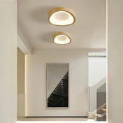Plafonnier beige marron LED bois scandinave | DETIGEN