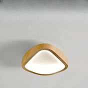 Plafonnier beige marron LED bois scandinave | DETIGEN