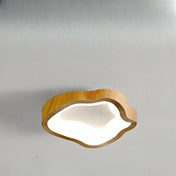 Plafonnier beige marron LED bois scandinave | DETIGEN