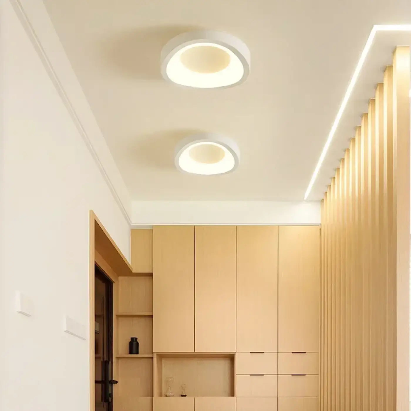 Plafonnier LED bois moderne scandinave | BIMEZE