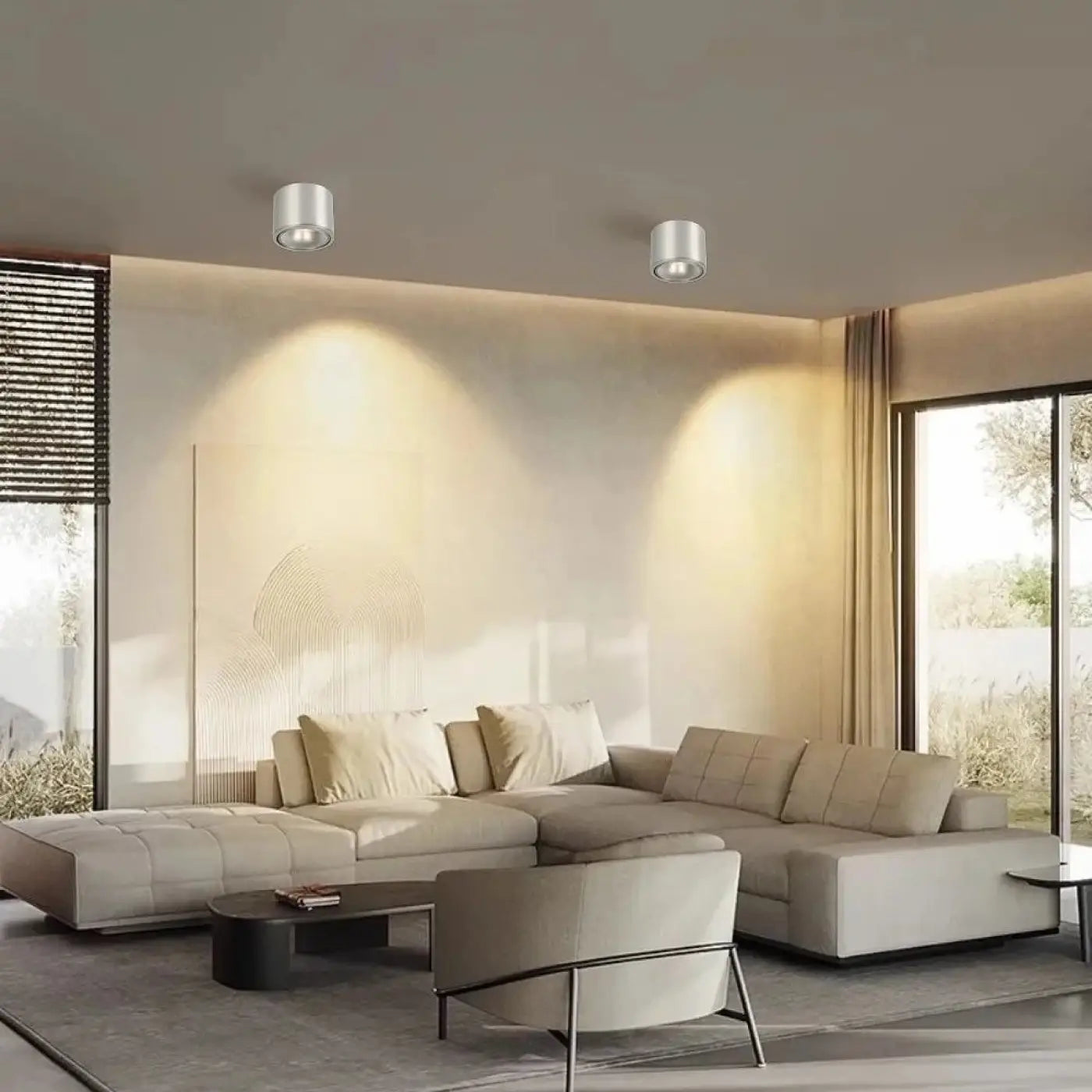 Plafonnier LED bois et aluminium dimmable | KIVUHEK