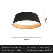 Plafonnier LED métal noir et blanc moderne | NASAPO