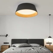 Plafonnier LED métal noir et blanc moderne | NASAPO