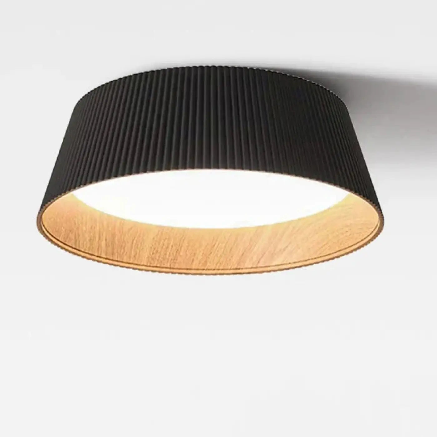 Plafonnier LED métal noir et blanc moderne | NASAPO