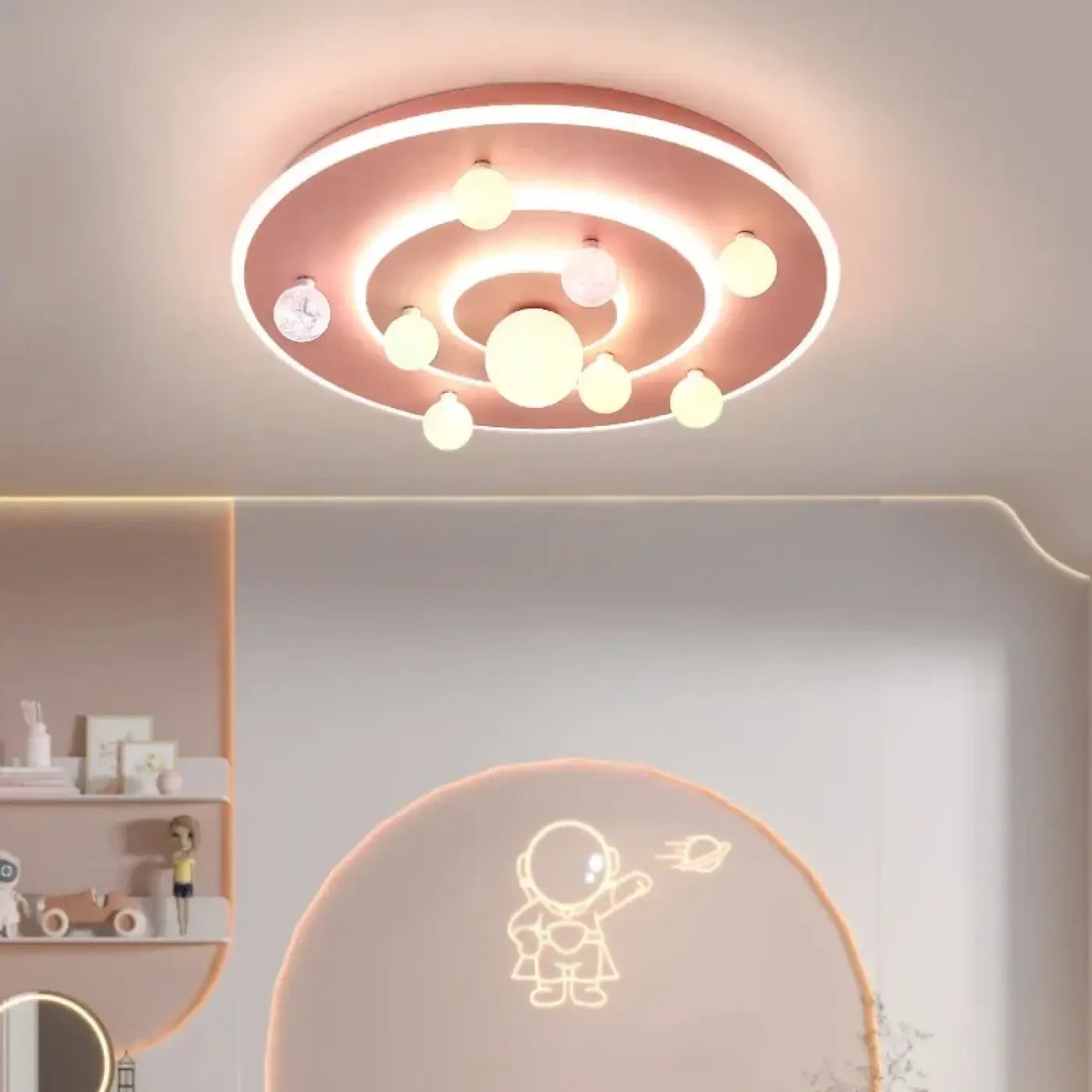 Plafonnier LED galactique effet système solaire | VOBO