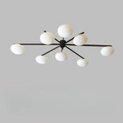 Plafonnier verre doré et noir design vintage | TAHELO