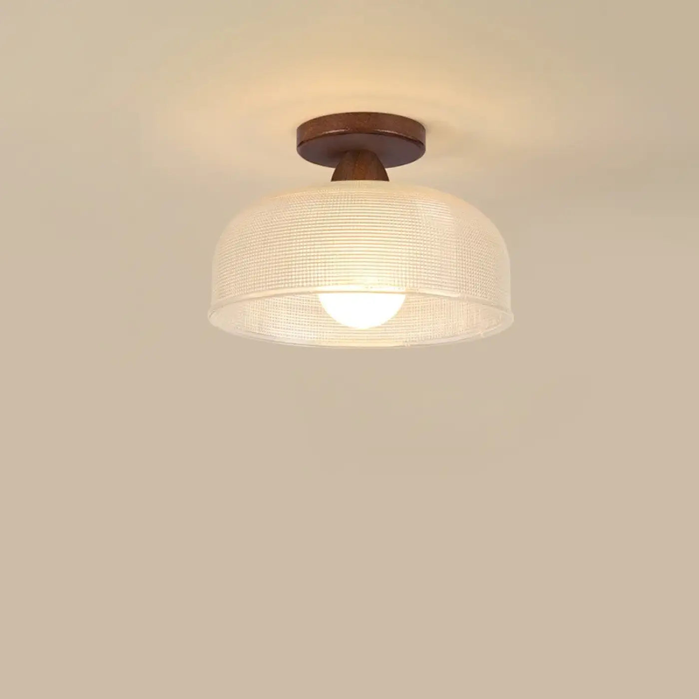 Plafonnier bois et verre scandinave moderne | KOTU