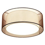 Plafonnier LED marron voilage fumé moderne | HAZA