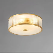 Plafonnier LED verre floral doré design | KAPATI