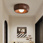 Plafonnier rond bois clair et foncé | KAMALE