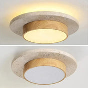 Plafonnier rond bois nordique IP65 | KEBE