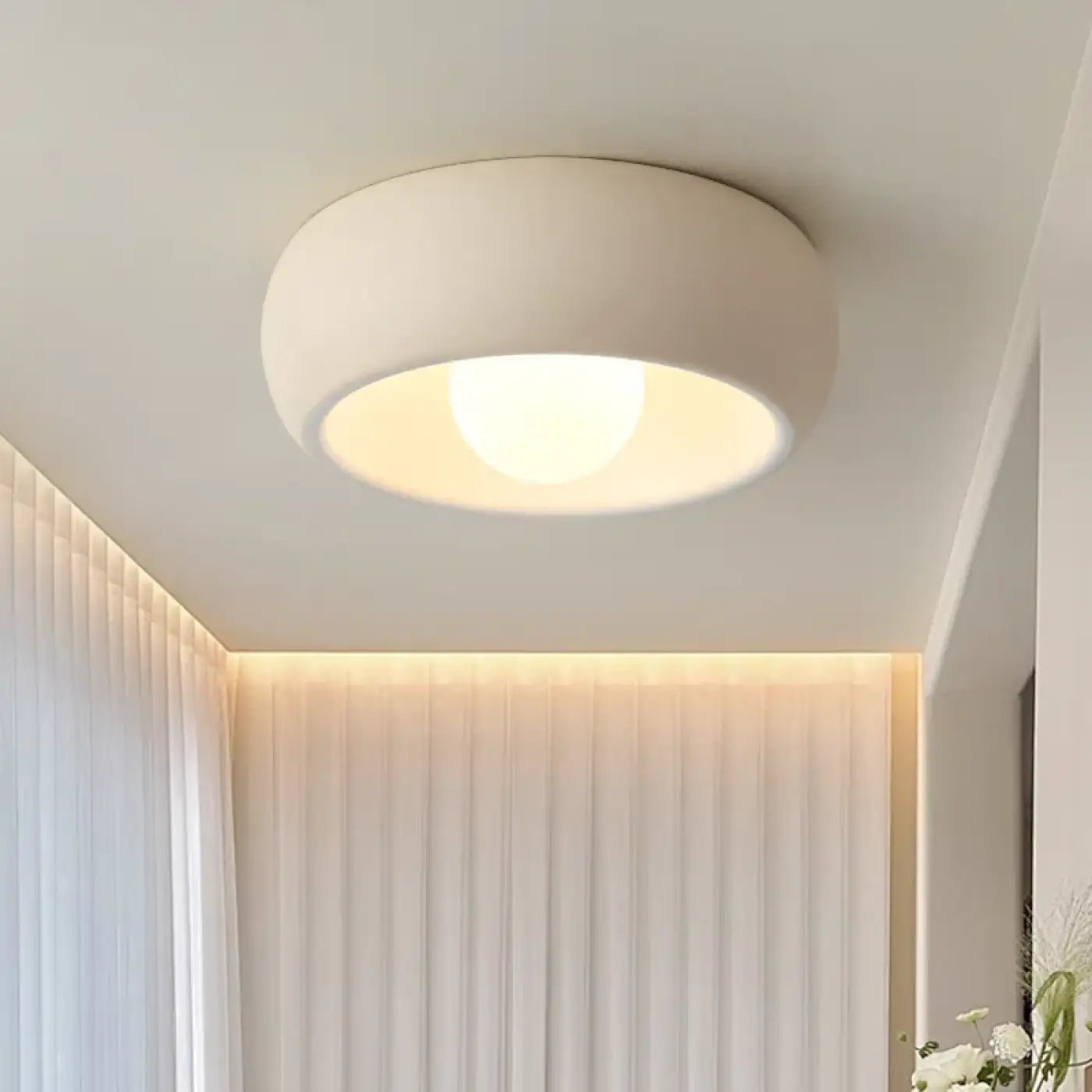 Plafonnier rond blanc design moderne LED | REVEHA