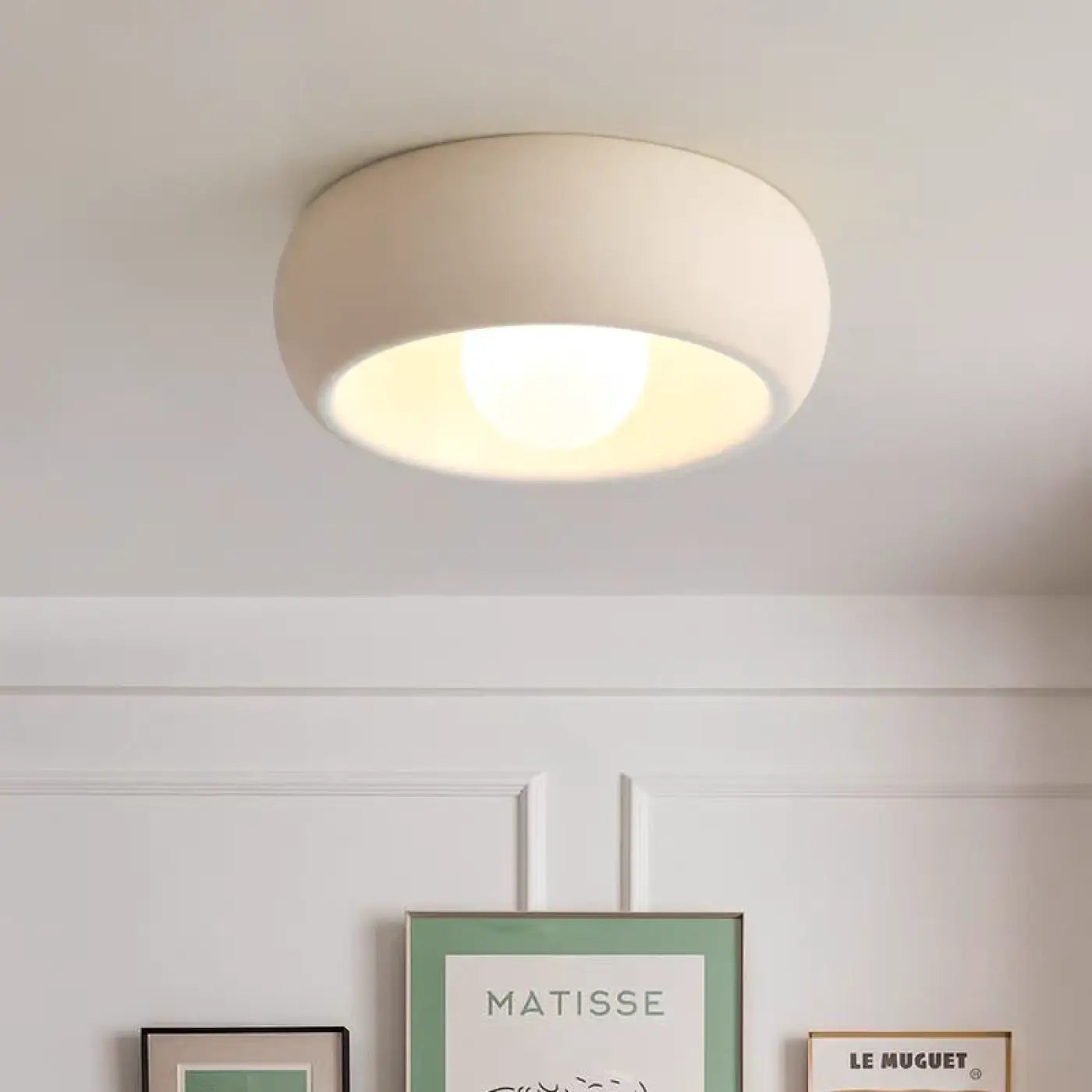 Plafonnier rond blanc design moderne LED | REVEHA