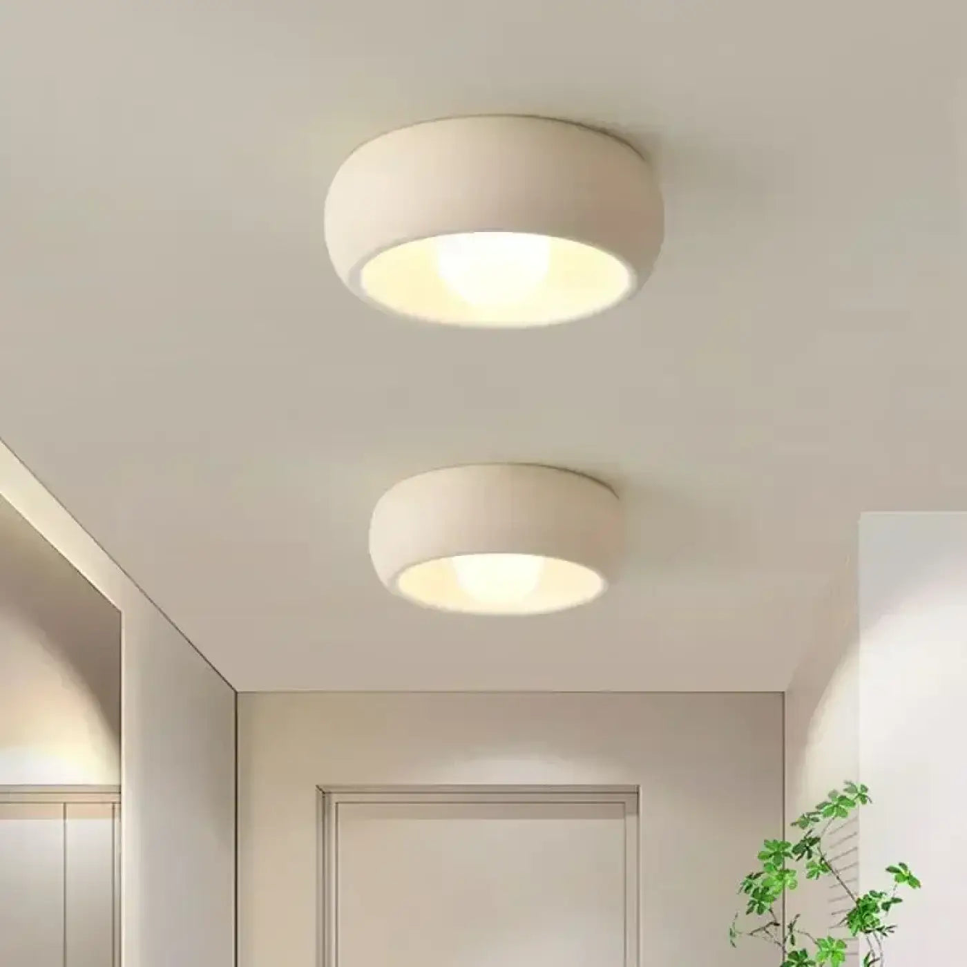 Plafonnier rond blanc design moderne LED | REVEHA