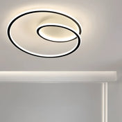 Plafonnier LED rond noir moderne industriel | VOGEHUK