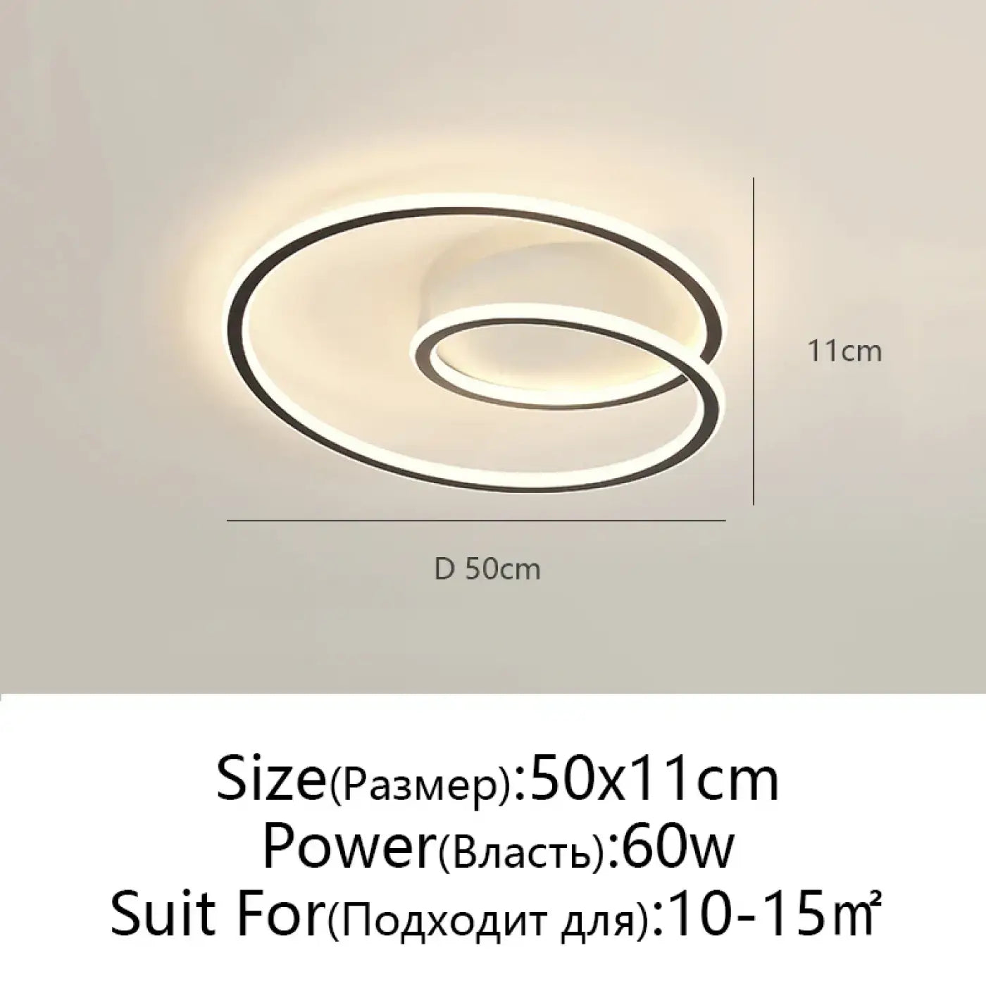 Plafonnier LED rond noir moderne industriel | VOGEHUK