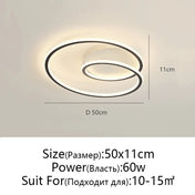 Plafonnier LED rond noir moderne industriel | VOGEHUK
