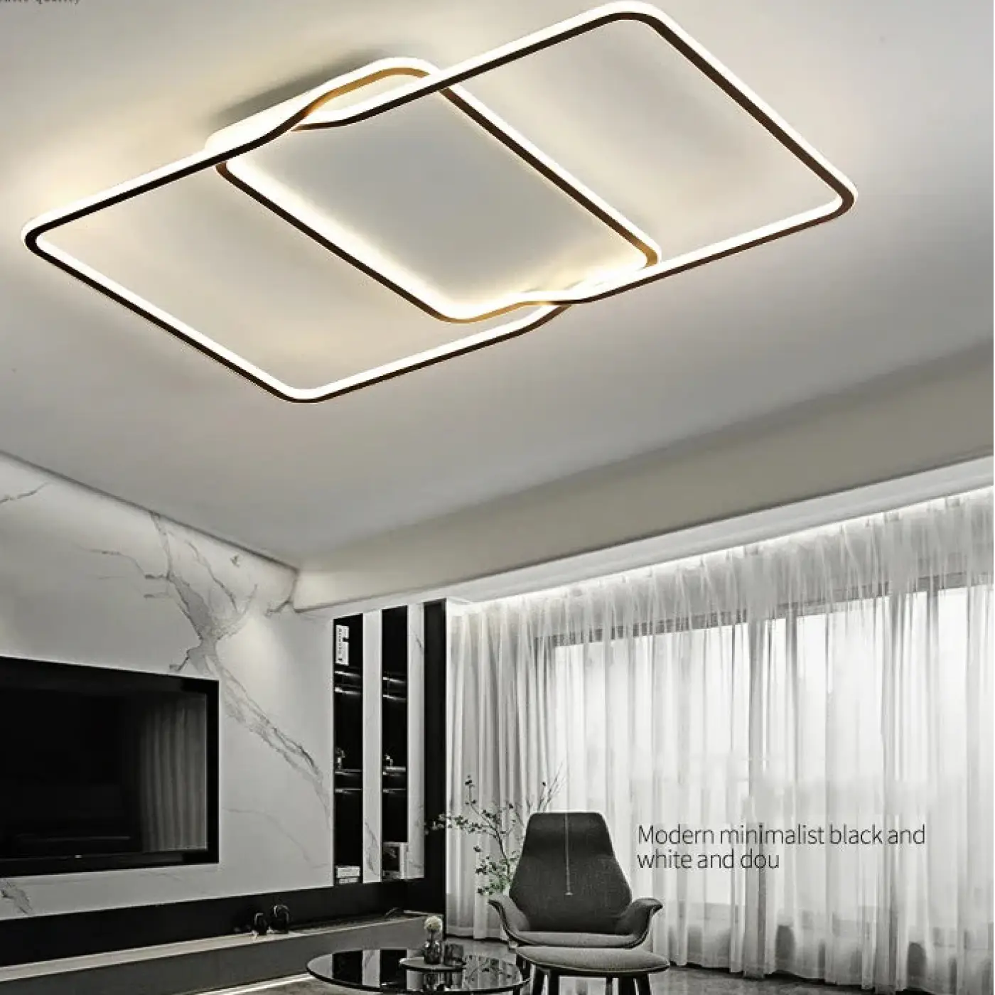 Plafonnier LED rond noir moderne industriel | VOGEHUK