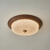 Plafonnier LED verre et bois moderne scandinave | TIDE