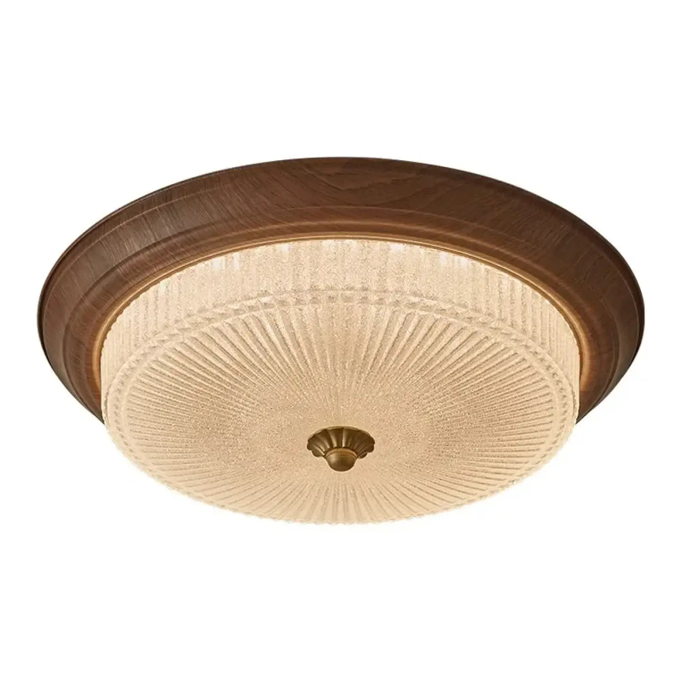 Plafonnier LED verre et bois moderne scandinave | TIDE