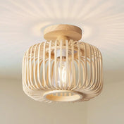Plafonnier bois bambou naturel moderne | MEVEL