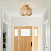 Plafonnier bois bambou naturel moderne | MEVEL