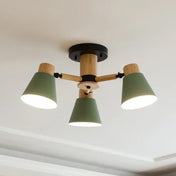 Plafonnier scandinave bois et métal 3 lumières | TISI