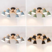 Plafonnier scandinave bois et métal 3 lumières | TISI
