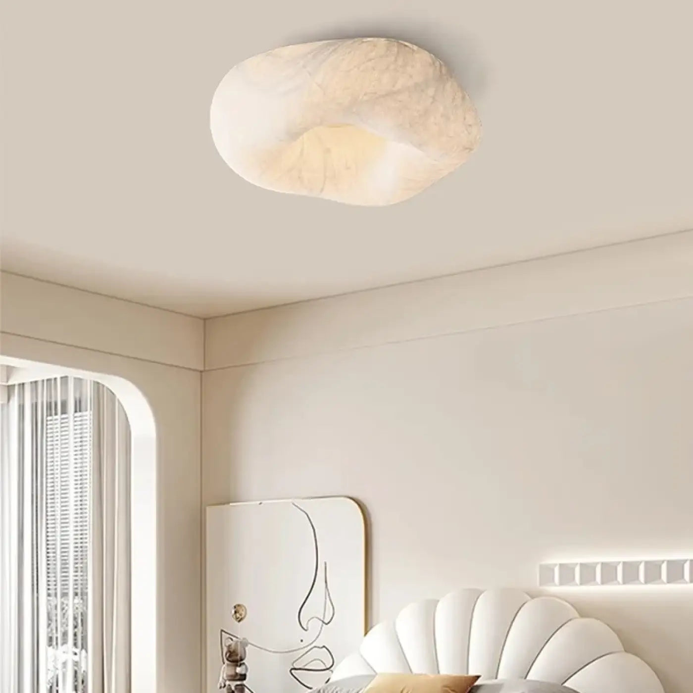 Plafonnier nuage tissu blanc original | VUMUMIR