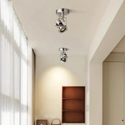 Plafonnier spot orientable métal argent moderne | NUKOR
