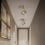 Plafonnier spot orientable métal argent moderne | NUKOR