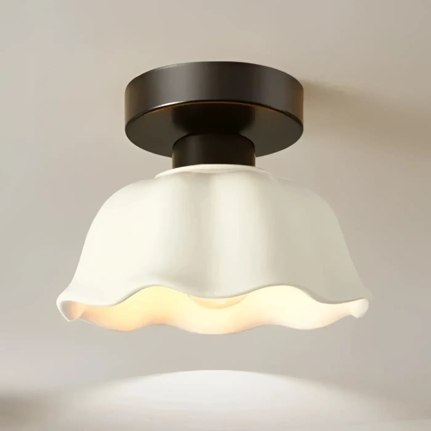 Plafonnier LED céramique vintage doré | ZEZUBI