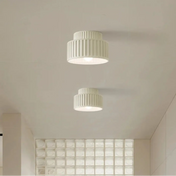 Plafonnier résine côtelé style rétro chic | MOPE