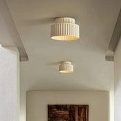 Plafonnier résine côtelé style rétro chic | MOPE