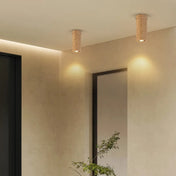 Plafonnier pierre et métal beige moderne | TASU