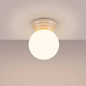 Plafonnier céramique beige minimaliste IP44 | GEGU