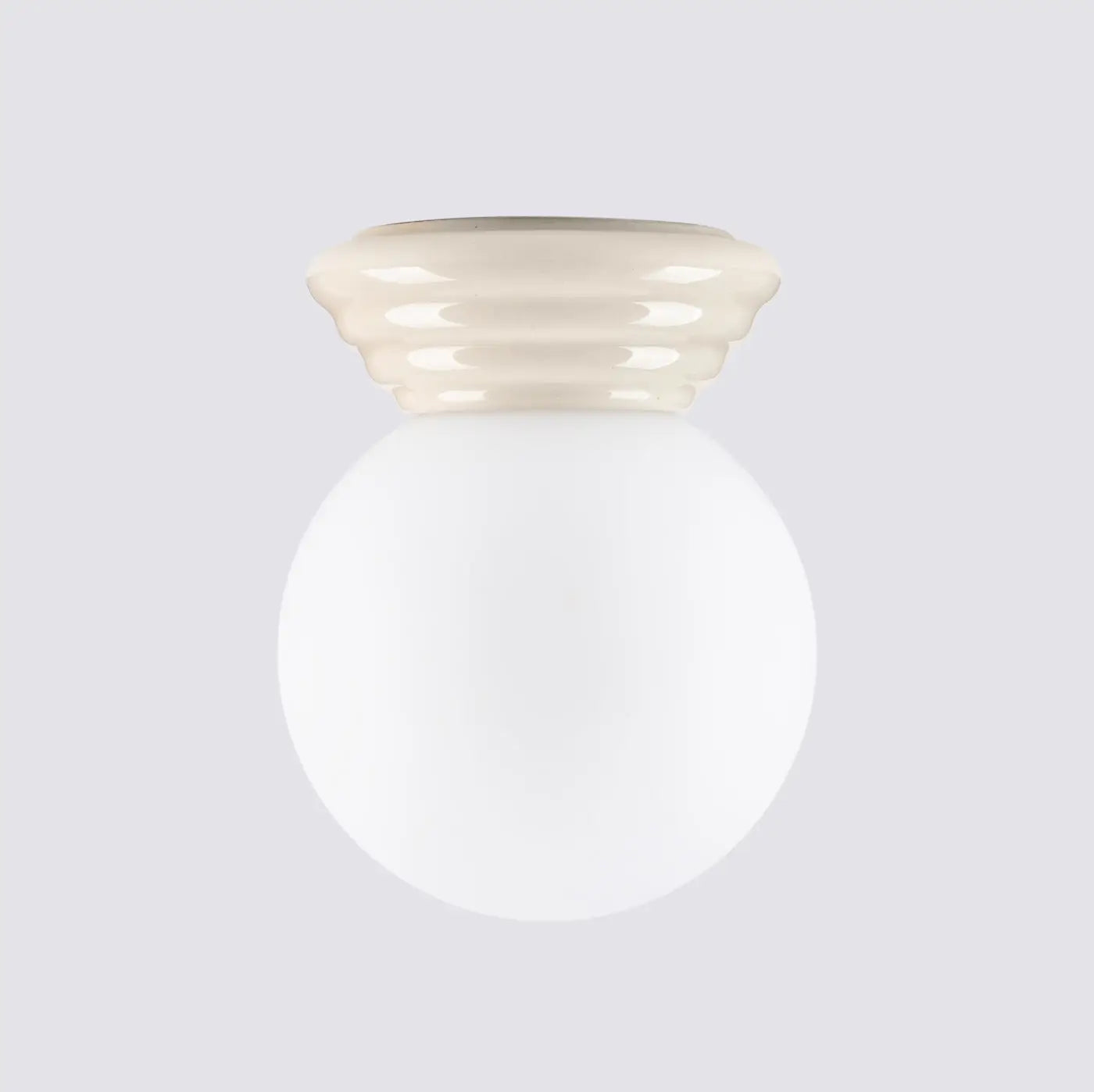 Plafonnier céramique beige minimaliste IP44 | GEGU