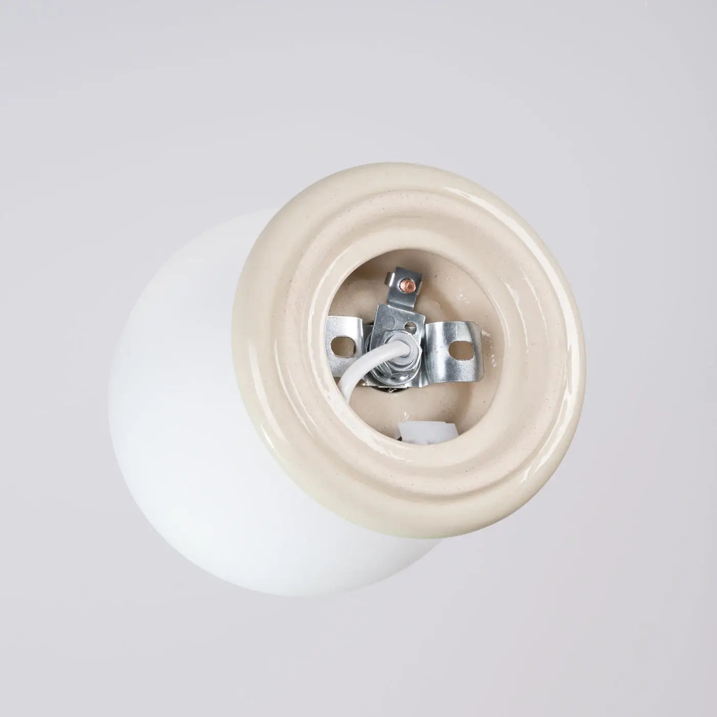 Plafonnier céramique beige minimaliste IP44 | GEGU