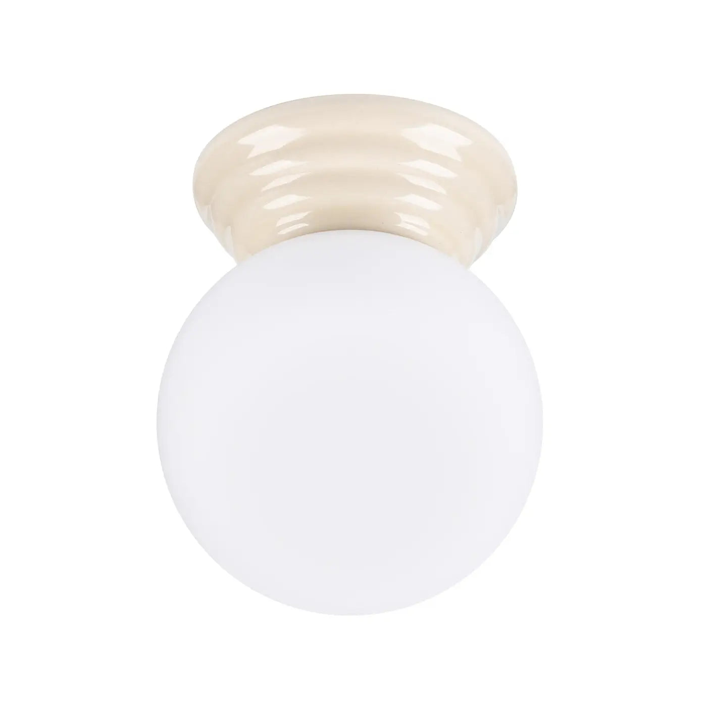 Plafonnier céramique beige minimaliste IP44 | GEGU