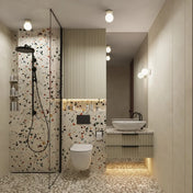 Plafonnier céramique beige minimaliste IP44 | GEGU