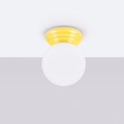 Plafonnier céramique jaune IP44 moderne | BAPIFU