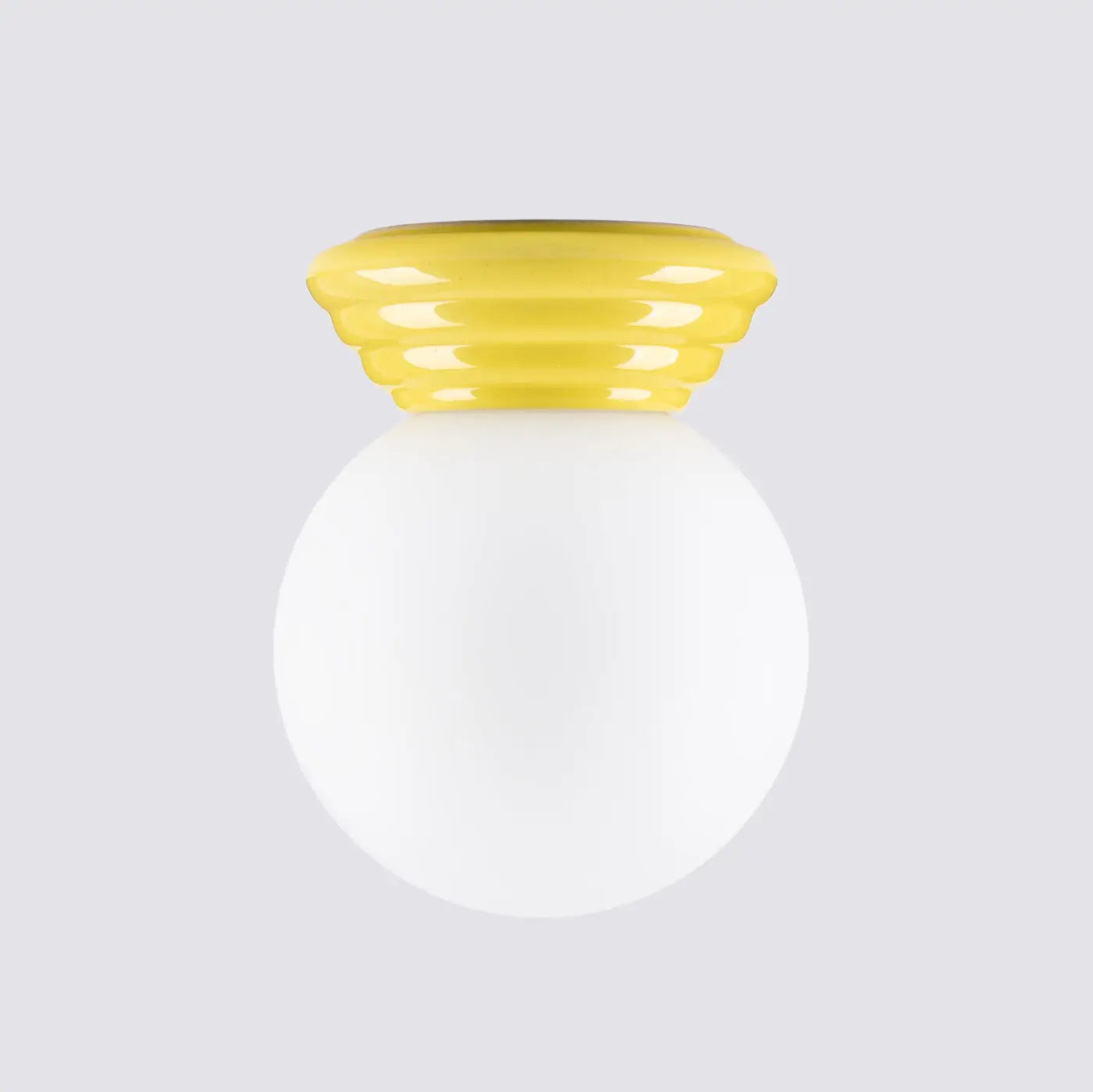 Plafonnier céramique jaune IP44 moderne | BAPIFU