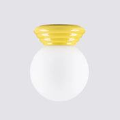 Plafonnier céramique jaune IP44 moderne | BAPIFU