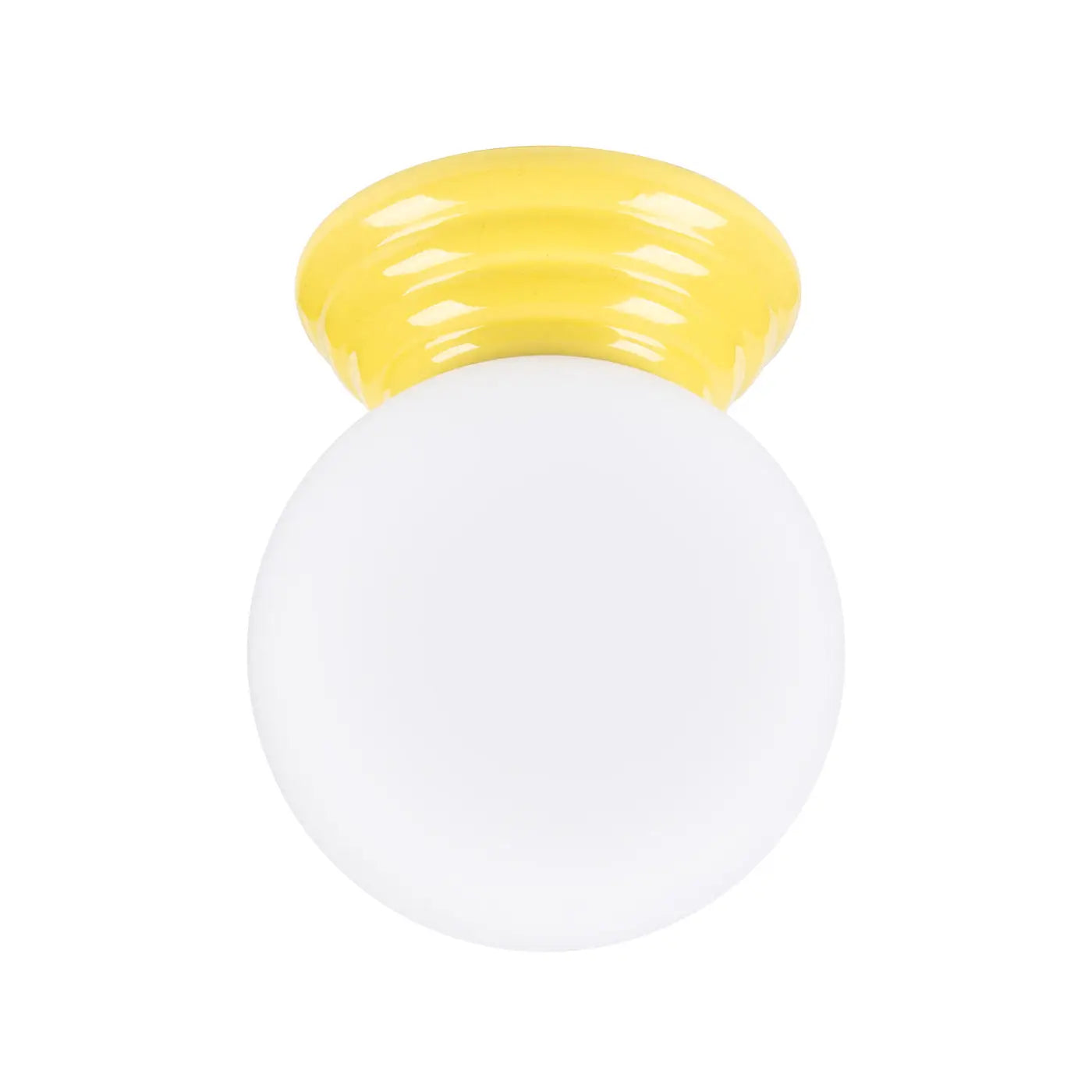 Plafonnier céramique jaune IP44 moderne | BAPIFU