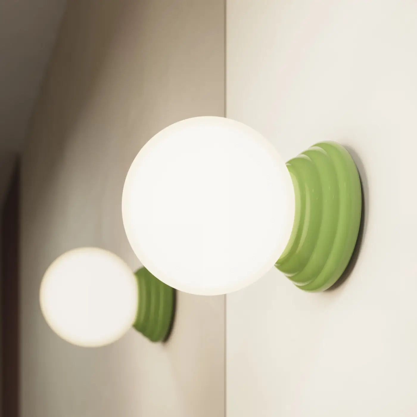 Plafonnier céramique vert moderne IP44 | MUKA