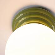 Plafonnier céramique vert moderne IP44 | MUKA