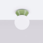 Plafonnier céramique vert moderne IP44 | MUKA