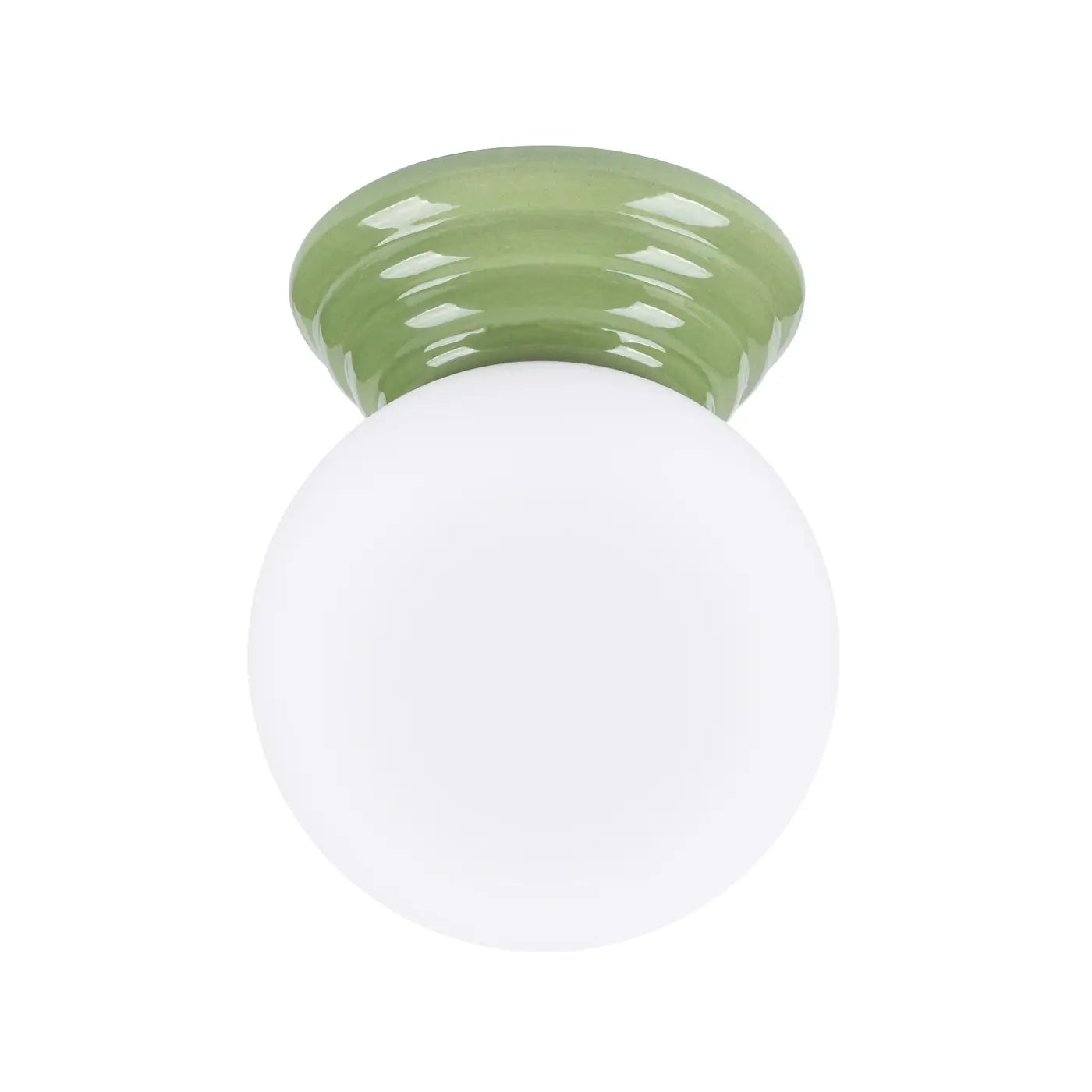 Plafonnier céramique vert moderne IP44 | MUKA