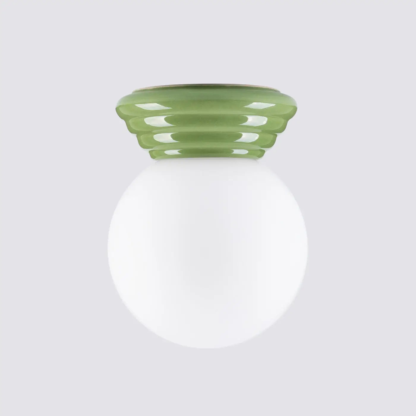 Plafonnier céramique vert moderne IP44 | MUKA